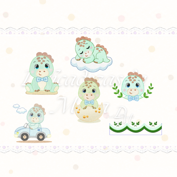 Combo Dino baby pontos leves