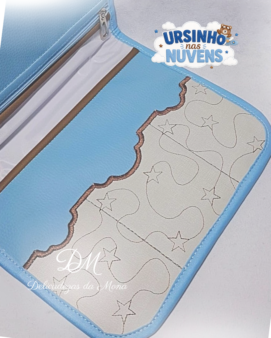 Porta documentos ursinho nas nuvens - Imagem 7